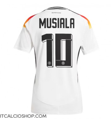 Germania Jamal Musiala #10 Prima Maglia Femmina Europei 2024 Manica Corta